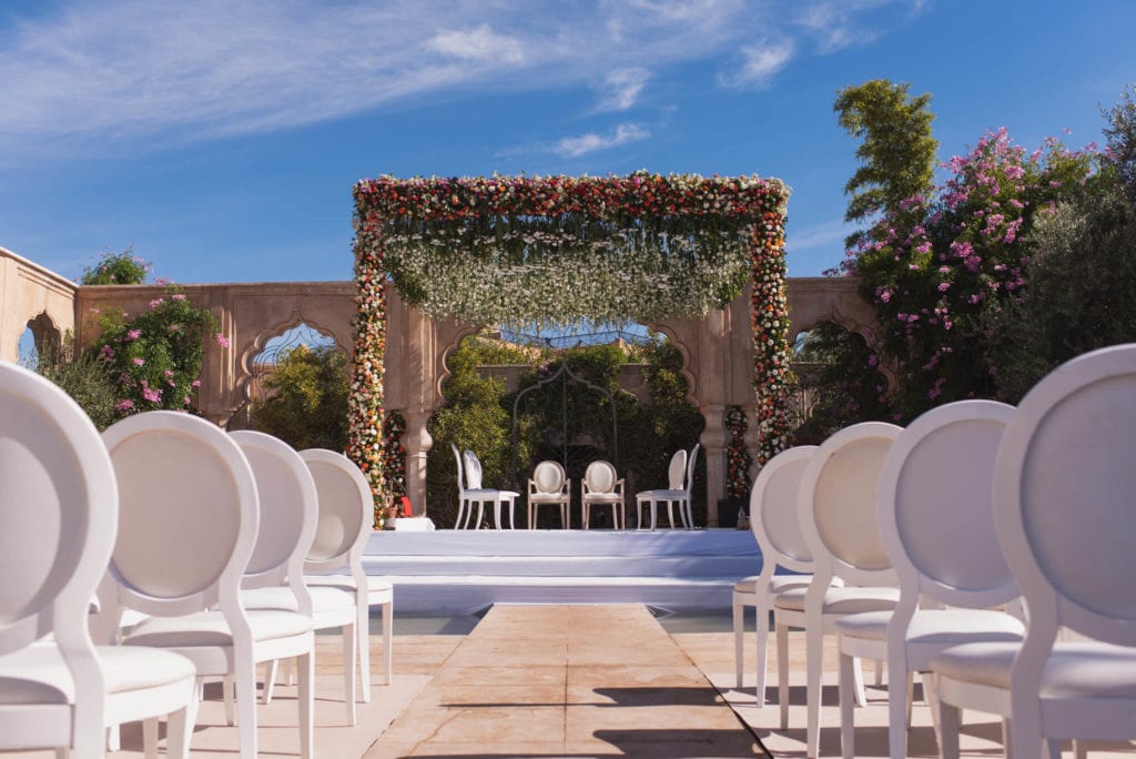 Floral Mandap in Marrakech